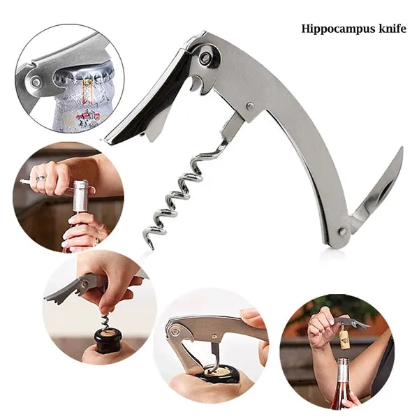 Barrel-shaped red wine opener set