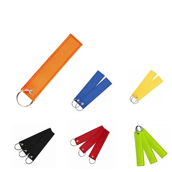 Embroidered Fabric Key Tag