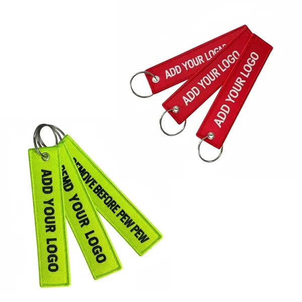 Embroidered Fabric Key Tag