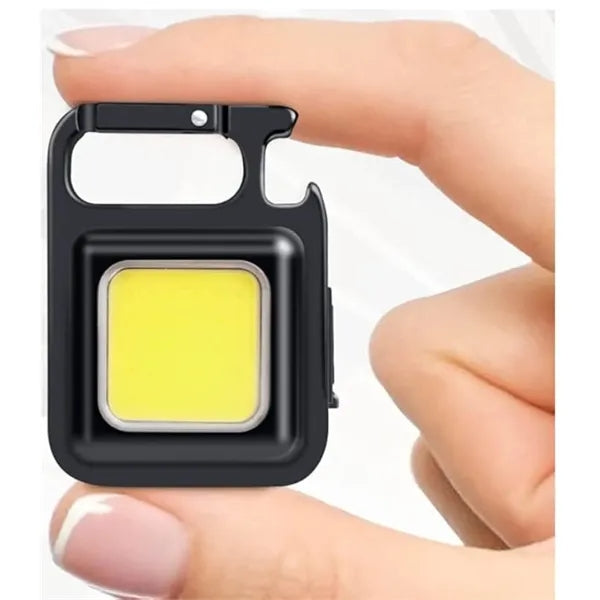 Mini Keychain LED Light with Folding Bracket & Bottle Opener
