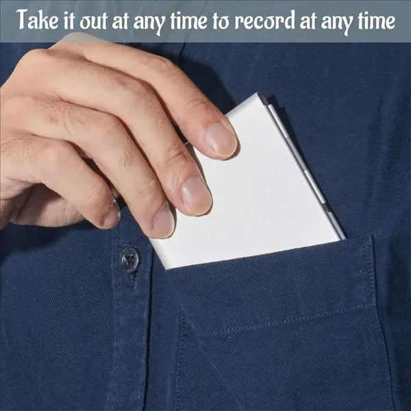 Metal Pocket Notebook With Pen And Refillable Paper