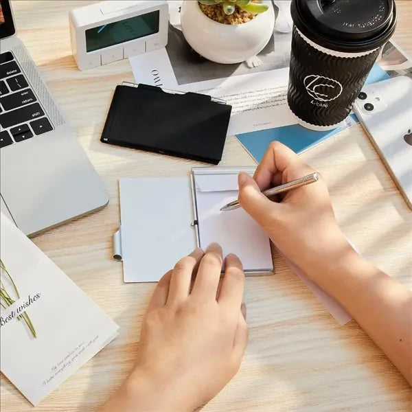 Metal Pocket Notebook With Pen And Refillable Paper