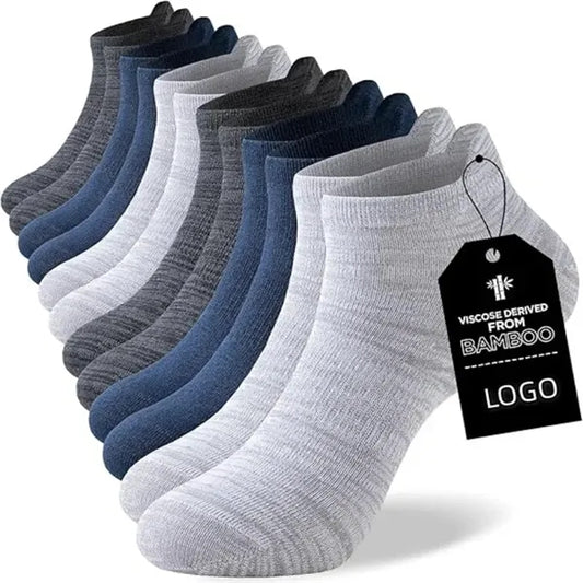 Premium Bamboo Fiber Men's Ankle Socks - Naturally Antibacte