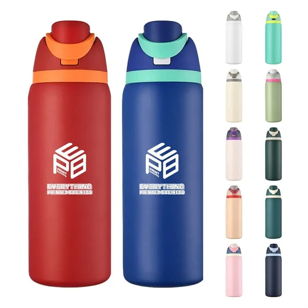 32oz Stainless Steel Sports Water Bottle with Dual-Drink Lid
