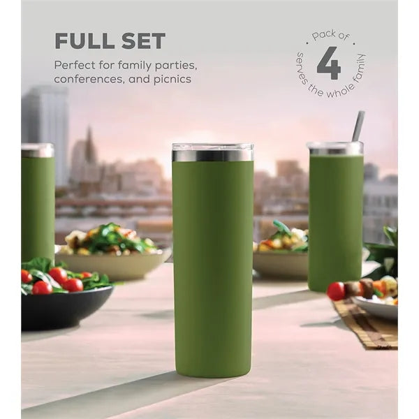 Slim Vacuum-Insulated Stainless Steel Tumbler
