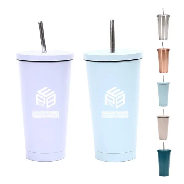 17oz Portable Stainless Steel Straw Cup