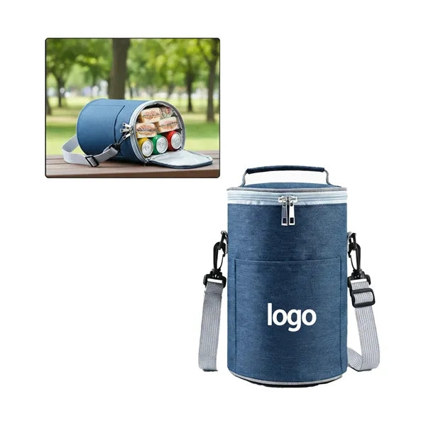 Thermal Cylindrical Food Bag Featuring Carry Handle Daily