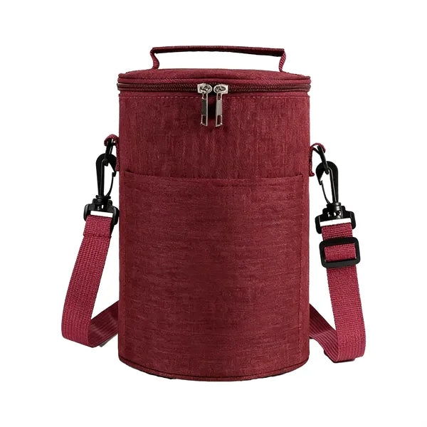 Thermal Cylindrical Food Bag Featuring Carry Handle Daily