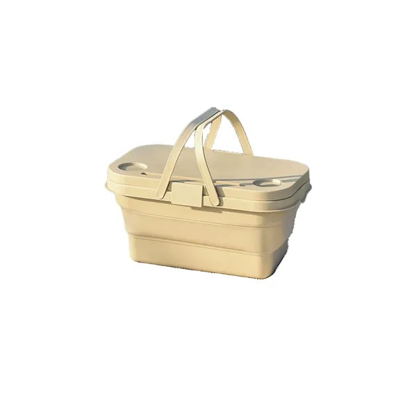 Collapsible Carry Basket Designed For Travel Meals