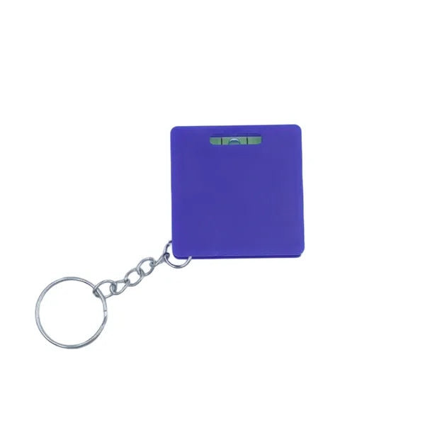 Mini Keychain Tape Bubble Level 1meter Measuring Steel Ruler