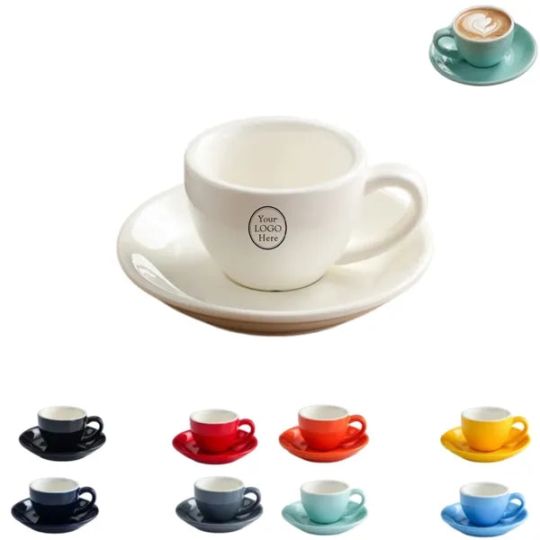2.5 Oz. Espresso Cups with Saucer Set