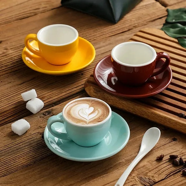 2.5 Oz. Espresso Cups with Saucer Set