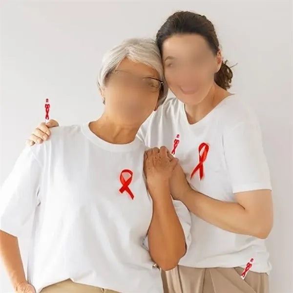 MOQ Cancer Awareness Ribbon Ballpoint Pen with Rubber Grip