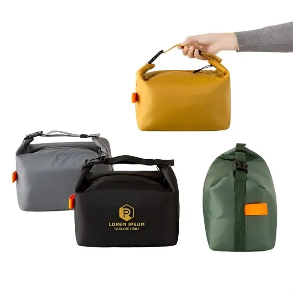Portable Insulated Lunch Bag W/Buckle Handle