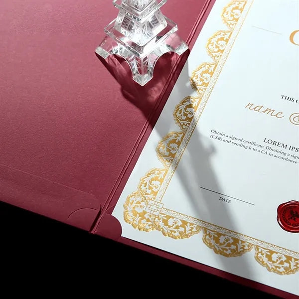 Double Display Certificate Holde Award Padded for Letter