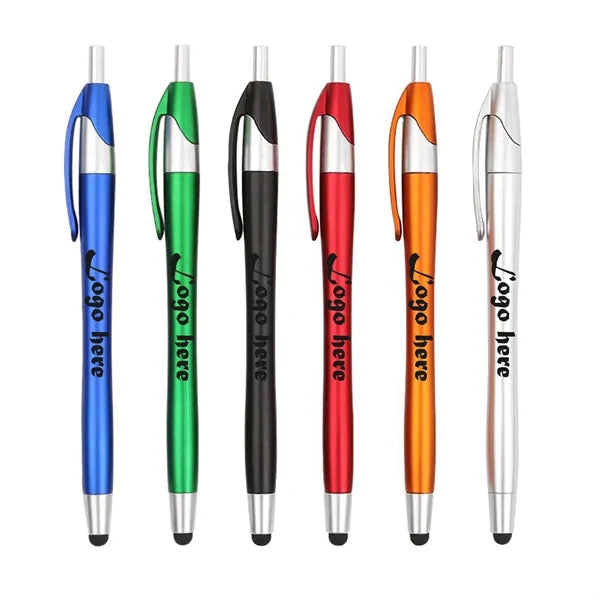 2 In 1 Plastic Ballpoint Pen With Stylus Touch