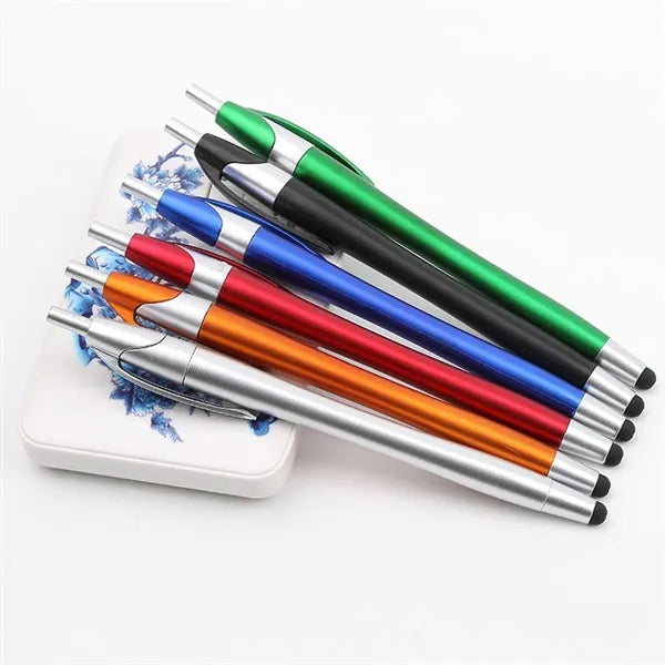 2 In 1 Plastic Ballpoint Pen With Stylus Touch