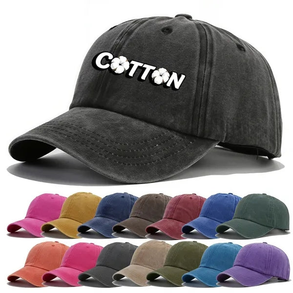 MOQ Unisex Vintage Denim Soft Crown Washed Baseball Cap