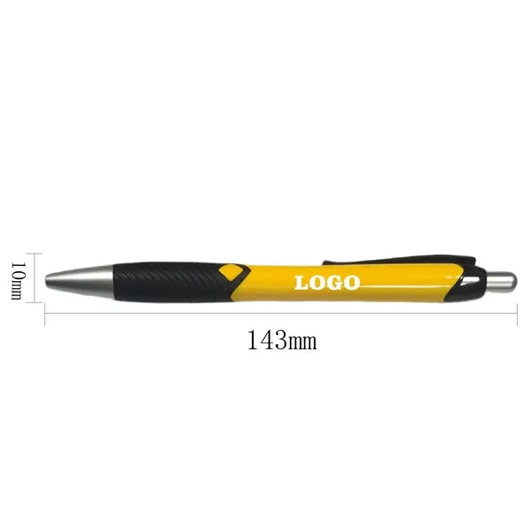 Plastic Ballpoint Pen With Rubber Sleev