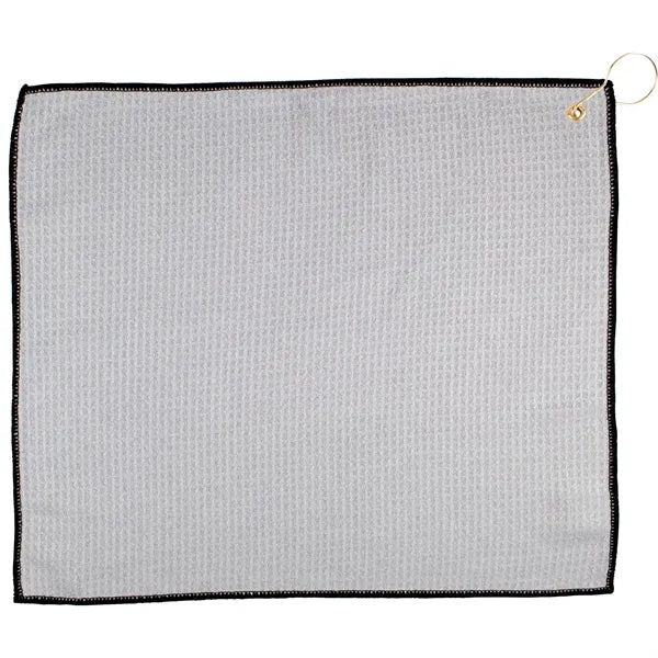15" X 18" RPET Waffle Golf Towel with Hook & Grommet
