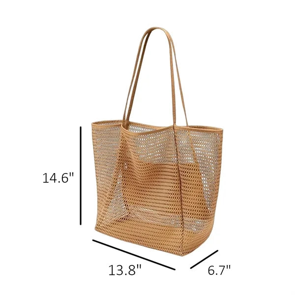 Foldable Breathable Mesh Beach Tote Bag