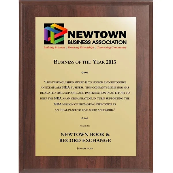 4.25" x 6" Cherry Finish Plaque w/ Full Color Sublimation