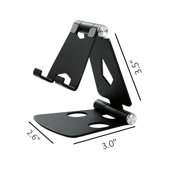 Aluminum Alloy Dual-Fold Portable Mini Phone Stand for Desk