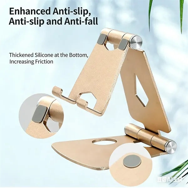 Aluminum Alloy Dual-Fold Portable Mini Phone Stand for Desk
