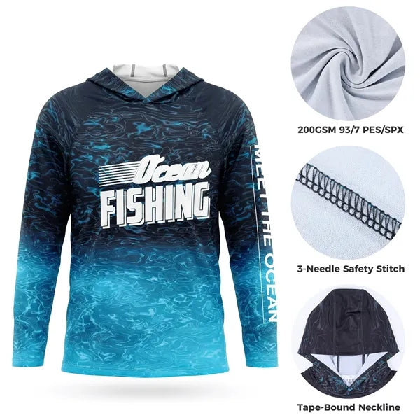 Unisex Sublimation SolarProtec Performance Long Shirt Hoodie