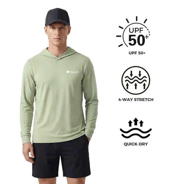 Unisex Lightweight Stretch Heather Hoodie / UPF 50+