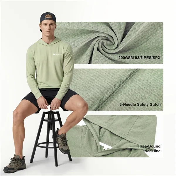 Unisex Lightweight Stretch Heather Hoodie / UPF 50+