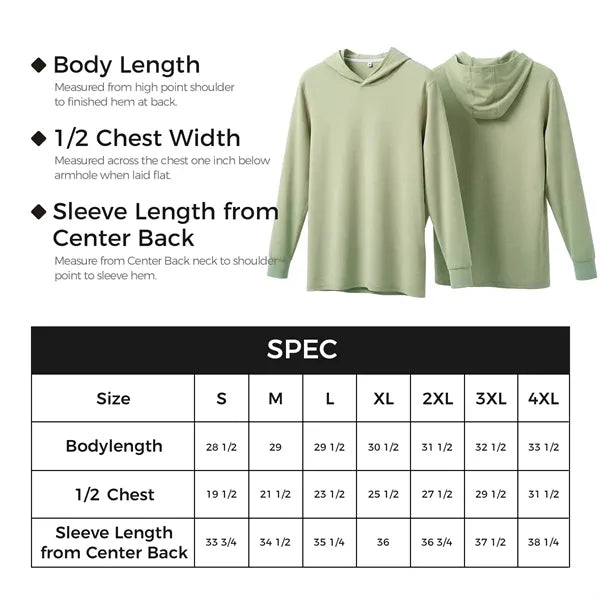 Unisex Lightweight Stretch Heather Hoodie / UPF 50+