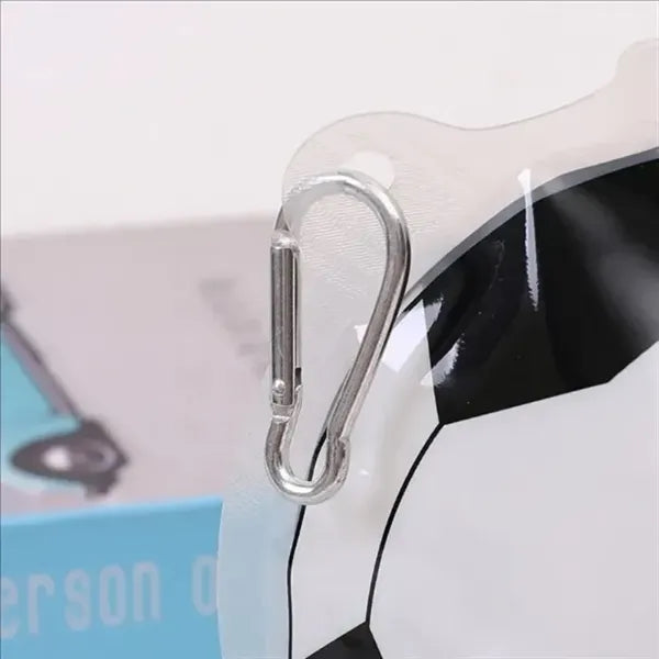 16 Oz Soccer-Themed Collapsible Water Bottle