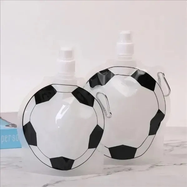 16 Oz Soccer-Themed Collapsible Water Bottle