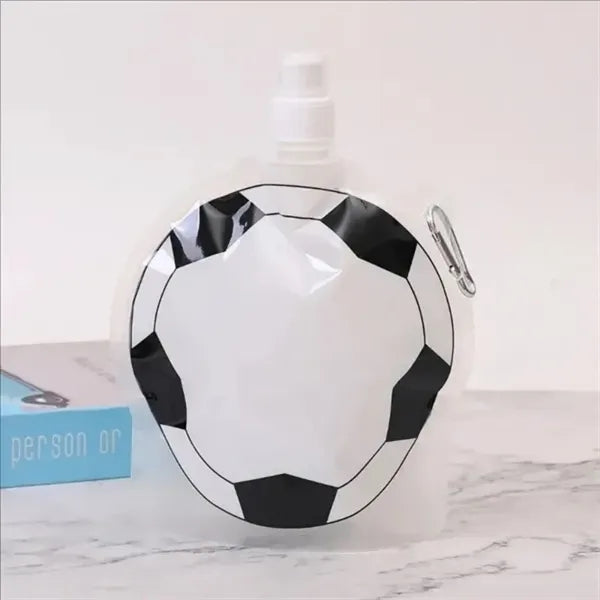 16 Oz Soccer-Themed Collapsible Water Bottle