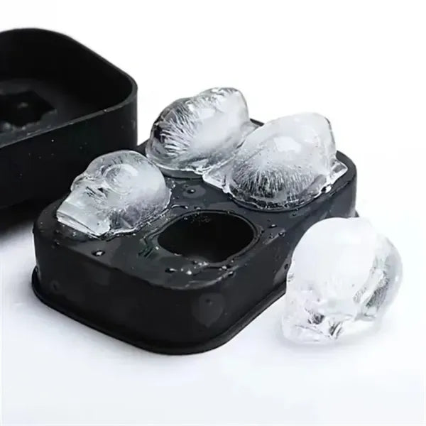Skull-Shaped Silicone Ice Cube Tray