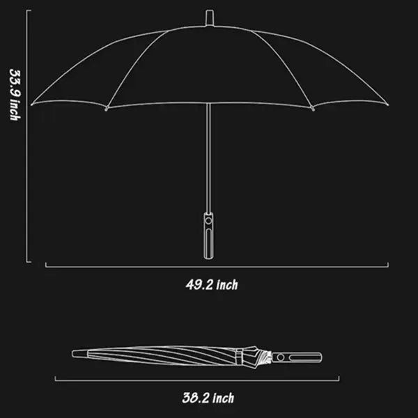 49-Inch Customizable Rain & Sun Umbrella