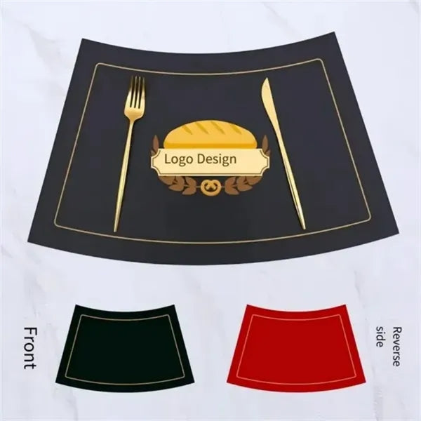 Elegant Fan-Shaped Leather Placemat
