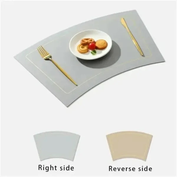Elegant Fan-Shaped Leather Placemat
