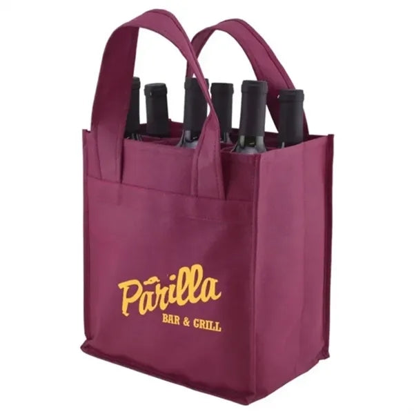 6-Bottle Wine Carrier Tote with Pockets