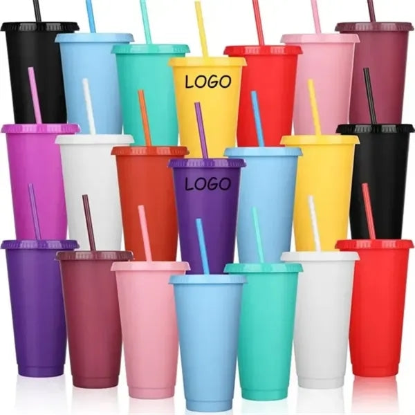 ColorPop Snap-Lid Tumbler With Straw