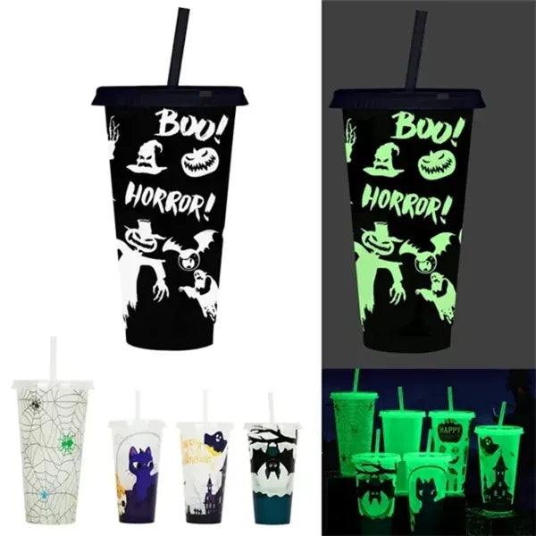 Night Glow Color-Changing Tumbler with Straw