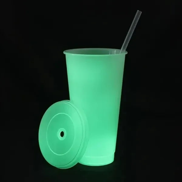 Night Glow Color-Changing Tumbler with Straw