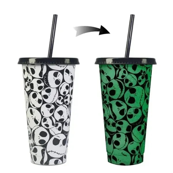 Night Glow Color-Changing Tumbler with Straw