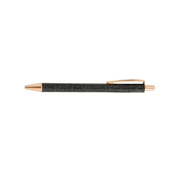 Sparkly PU Leather Metal Click Pen