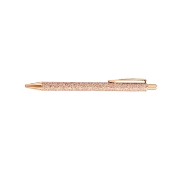 Sparkly PU Leather Metal Click Pen