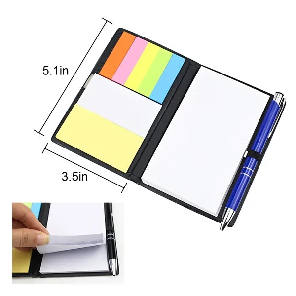 PVC Notepad with Aluminum Ballpoint Pen Set
