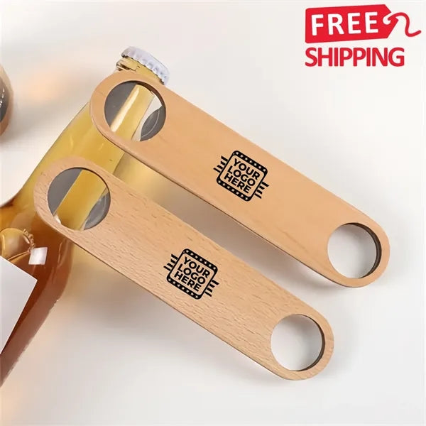 Stainless Wood Handle Bartender Beer Bottle Opener