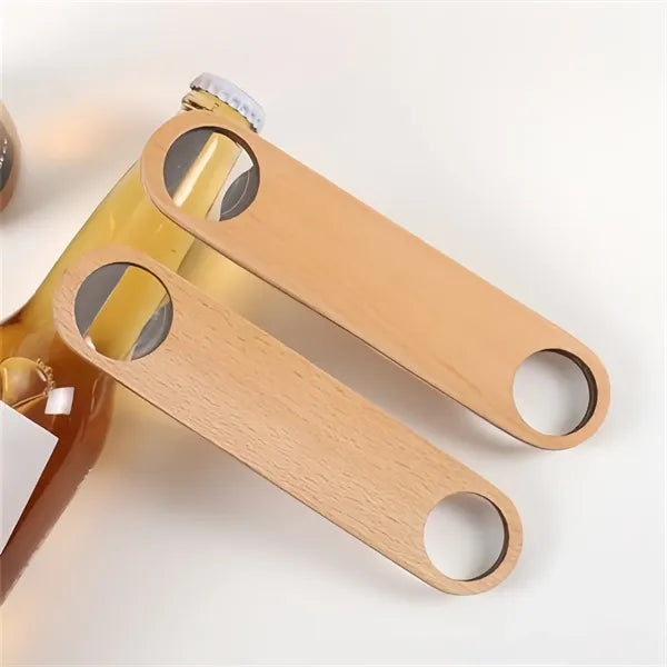 Stainless Wood Handle Bartender Beer Bottle Opener