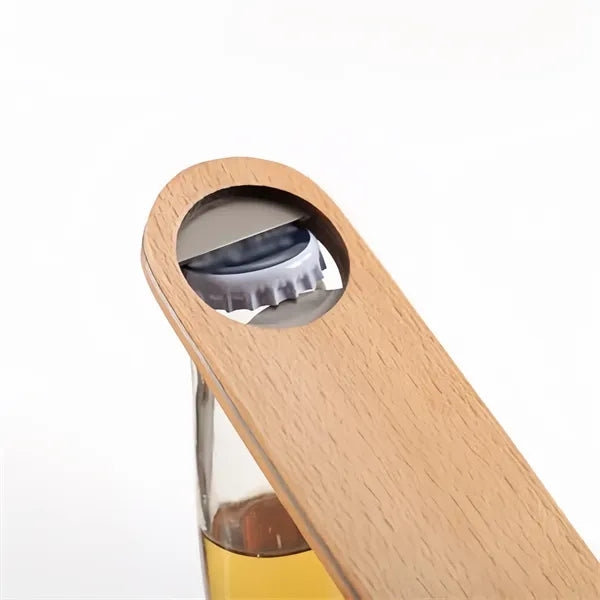 Stainless Wood Handle Bartender Beer Bottle Opener